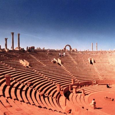 Ruines greco Romaines de lepsis magna (sur la route de  benghazi ) (Lybie)